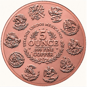 Koin suvenir tembaga berwarna 5oz 999 Fine Copper Round, Hari Orang Mati Koboi Barat Catrina Dual Revolver untuk koleksi - Product Image 2