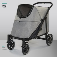 Pratique 5 en 1 pliable voyage grand porte-poussette pour animaux de compagnie grande capacité matériaux robustes chat sac de voyage poussette pour chien de compagnie