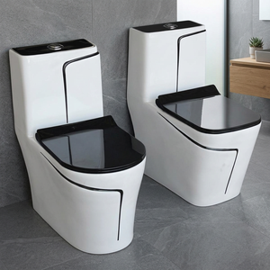 WC monobloc en céramique couleur personnalisée, à chasse directe, à sortie verticale, pour projets hôteliers - Product Image 2