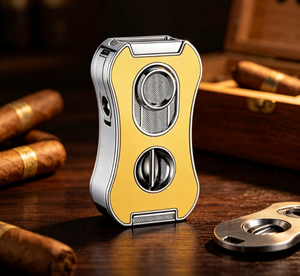 Wholesale Factory Direct Cigar Cutter and <b>Lighter</b> Cigar <b>Lighter</b> Torch and Cutter Gas <b>Lighter</b> Cigar for Cigar Smoking Business - Product Image 1
