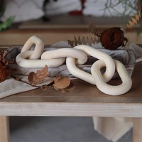 Chaîne en bois lien noeuds décor objet personnalisé Table basse maison décorative chaîne décor à la maison