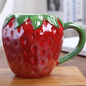 Tazza da Caffè in Ceramica a Forma di Frutta 3D, Design Arancia/Uva/<span class=keywords><strong>Zucca</strong></span>/Fragola/Banana/Pomodoro, Tazza Divertente e Originale - Product Image 3