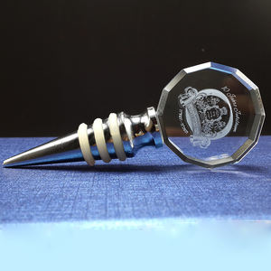 3D выгравированы пустой круглый бутылки вина изготовленные на заказ с украшением в виде кристаллов бутылка фиксаторы уход за кожей лица маска для вечеринки бизнес рекламные подарки - Product Image 3