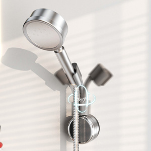 Universal Shower Head Holder Suction Cup Adjustable Round Hanging Mount Minimalist Design Bathroom Accessory - Product Image 2