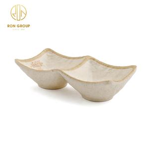 Vajilla de <span class=keywords><strong>melamina</strong></span> cuadrada personalizada-tazón de inmersión de salsa de soja de 2 compartimentos restaurante Hotel Catering patrón plato al por mayor - Product Image 6