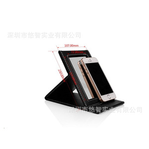 Miroir pliant en cuir PU personnalisé, miroir de maquillage haute définition pour bureau, miroir portable, miroir de toilette, cadeau créatif. - Product Image 4