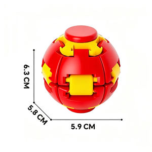 Jouets anti-stress 3D à presser et à tourner, mini spinner portable pour soulager l'anxiété, pour tous les âges, rouge, orange, bleu, cadeau - Product Image 4