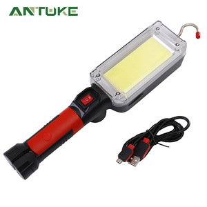 Lámpara de Trabajo Resistente, 700 Lúmenes, LED COB, 20 Vatios, Recargable, para Camping, con Gancho Magnético y Carga USB - Product Image 3