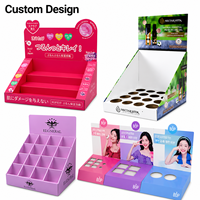 Support de présentation en carton pour cosmétiques, cils et rouges à lèvres avec logo personnalisé, boîtes en papier