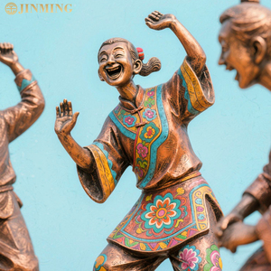 Tác phẩm điêu khắc văn hóa dân gian ngoài trời, Chủ đề thống nhất đúc tác phẩm điêu khắc bằng đồng, ca hát đường phố Thương mại và tác phẩm điêu khắc nhảy múa - Product Image 4