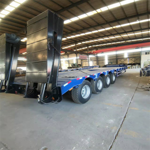 جرافة منخفضة بمحور ثلاثي 60 طن للبيع من الصين تراميل بقاعدة منخفضة 80 طن لسطح السفينة 100t حفارة نقل 4 محاور للبيع - Product Image 2