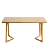 Vente chaude de haute qualité MDF bureau CHÊNE jambe en bois rectangle installations de loisirs de luxe café table à manger tables d'extérieur produit