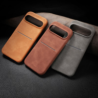 Coque de Téléphone Portefeuille Antichoc en Cuir PU Mat Sensation Peau avec Fente pour Cartes, Luxe pour Google Pixel 10 Pro XL Pixel 9 8 Pro