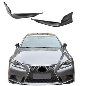 Kit de Carrocería para IS250 IS350 F Sport 2014-2016, Estilo TR-D, Divisores de Parachoques Delanteros, Material Plástico ABS, Color Negro Mate - Product Image 1
