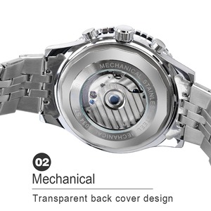 Montre homme JARAGAR JAR034 Flying Series TFN, cadran <span class=keywords><strong>bleu</strong></span> avec échelle, design en acier inoxydable, montre automatique mécanique de luxe haut de gamme - Product Image 5