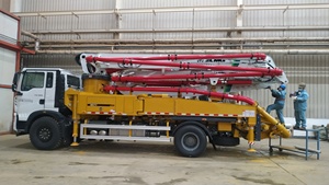 Camion pompe à béton d'occasion 2020, 85% neuf, châssis <span class=keywords><strong>Xc</strong></span>-mg HB37V Howo/Sitrak, moteur diesel, 37m - Product Image 5