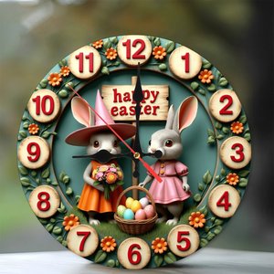 Round Wooden Wall <b>Clock</b> 25x25Cm Rustic Wood Grain <b>Silent</b> Non Ticking Farmhouse Home Decoration <b>Clock</b> - Product Image 1