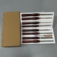 Ensemble de 8 lames pour tournage sur bois, outils de tournage sur bois, ensemble de ciseaux à bois, ciseaux à bois biseautés en acier HSS, outils industriels en bois