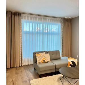 <span class=keywords><strong>Prix</strong></span> d'usine compétitif bonne qualité Ensemble complet de rideaux de luxe motorisés en tissu pour le salon - Product Image 4