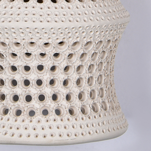 Handcrafted Ceramic <b>Wall</b> <b>Sconce</b> Hollow Perforated <b>Wall</b> Lamp Warm Light Art Decor Bedroom Hotel Lighting - Product Image 6