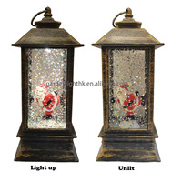 Lanterne d'eau LED en cuivre antique Joyeux Noël Père Noël Décor avec batterie IP20 Couleur personnalisable en plastique