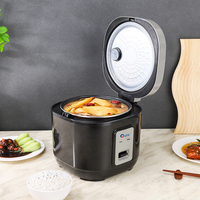 Cuisinière à riz automatique intelligente en plastique de 1 L/1,5 L/1,8 L/2,2 L avec minuterie numérique, revêtement antiadhésif, pot intérieur, tasse à mesurer pour l'énergie