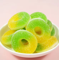 Superzure appelvormige fruitige snoepjes met perzikgeur, 1000g zak