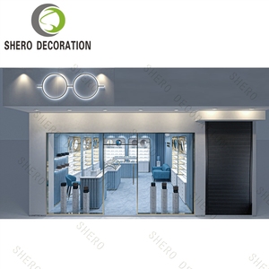 Hai mặt kính hiển thị <span class=keywords><strong>kiosk</strong></span> với an ninh Chuỗi móc hiện đại hiển thị quang học tủ cho cửa hàng Showcase - Product Image 6