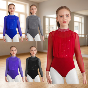 Traje de Competición de Patinaje Artístico y Danza Moderna para Niñas IEFiEL, Modelo MANAN FIT CO MF-1001, Artículos en Stock - Product Image 3