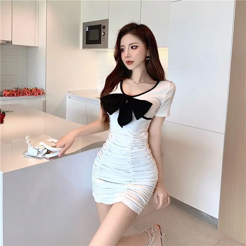 Pleat Mini Style High End Designers Bodycon Birthday Party Sexy Miyake Suppliers Of Women Clothes Korean Summer Dress