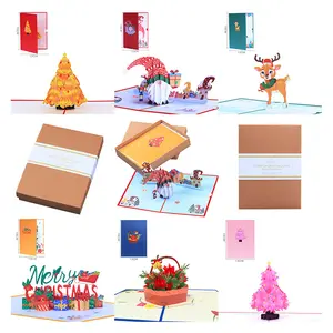 XINDUO three-dimensional Christmas paper carvings greeting card gift box 3D holiday cards can be matched at w
