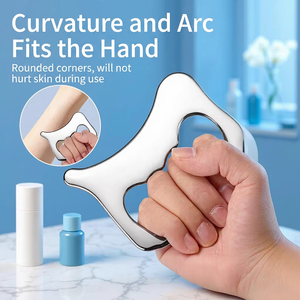 Tabla de Masaje Gua Sha de Acero Inoxidable 420, Kit de Herramientas para Alivio Muscular Facial para Uso Doméstico - Product Image 4
