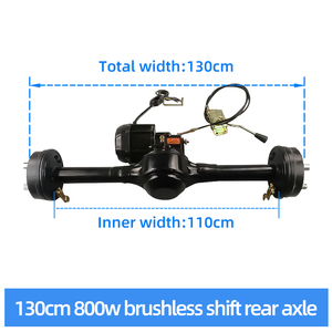 130cm <strong>800W</strong> 2 Speed Rear Driven <strong>Axle</strong> <strong>Differential</strong> Electric <strong>Motor</strong> 1: 11: 28 Drum Brake Rear <strong>Axle</strong> for Cargo Tricycles - Product Image 2