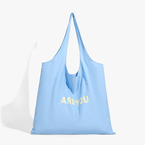 Sac à provisions en toile brodée recyclée écologique sac fourre-tout en toile de coton pour femmes sac d'épicerie d'étudiant pour l'extérieur - Product Image 5