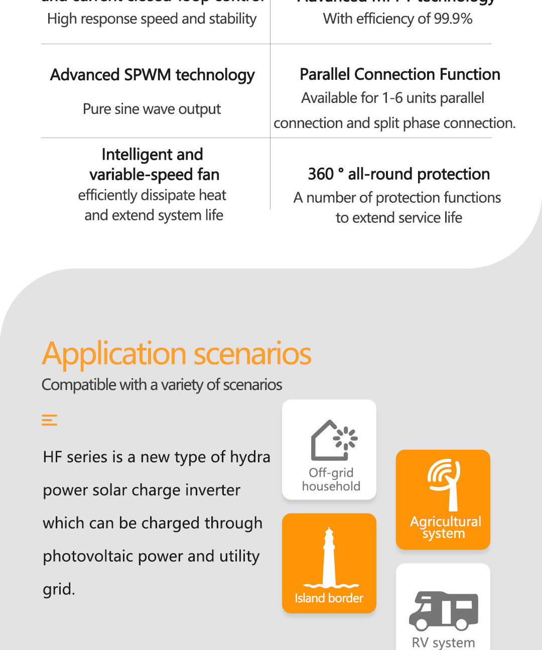 Solar-Wechselrichter, 5 kW, Heim-USV-Wechselrichter, einphasiger reiner Sinus-Hybrid-On-Off-Grid-Wechselrichter für Solarstromanlage