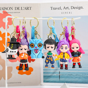 Mới Đến K Pop Thợ Săn Quỷ Anime Móc Khóa 3D Nhựa K-POP <span class=keywords><strong>PVC</strong></span> Túi Cao Su Trang Trí Vòng Chìa Khóa - Product Image 3