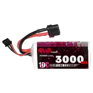 Grosir GNB 3000MAh 2S 7.4V 10C Traverser Model Pesawat FPV Baterai Lithium VTC6 18650 Baterai Li-ion