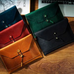 Cowhide <b>Computer</b> Bag Briefcase Portable Laptop Document Storage Bag Multi-Functional Sleeve with Inner Pocket for <b>Accessories</b> - Product Image 2