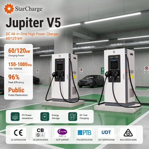 Starcharge Jupiter V5 120kW CCS2 GBT Double Connecteur 250A Boost 300A IP55 Station de Recharge DC Commerciale Intelligente O&M - Product Image 1