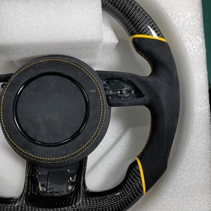 Volant de voiture en fibre de carbone forgée à fond plat avec alcantara pour <span class=keywords><strong>Audi</strong></span> A4 B8 B8.5 A6 C7 C7.5 <span class=keywords><strong>S</strong></span> <span class=keywords><strong>Line</strong></span> 2011 2012 2013 2014 2015 2016 - Product Image 6