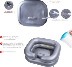 Lavabo Inflable Portátil de PVC para Lavar el Cabello para Personas Encamadas, Excelente Idea de Regalo Empresarial - Product Image 5