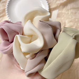 Coleteros <span class=keywords><strong>de</strong></span> gasa elásticos <span class=keywords><strong>de</strong></span> satén con lazo <span class=keywords><strong>de</strong></span> cinta estilo ballet retro francés y perlas metálicas para mujer - Product Image 3