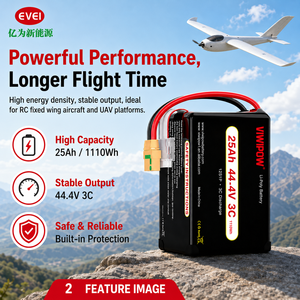 Pack de cellules LiPo 25Ah 44.4V 3C pour drone de transport de marchandises, haute capacité, longue autonomie de vol, prise personnalisable - Product Image 2