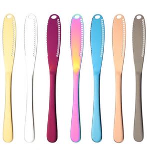 Utensil Restaurant Family Use Cream Cheese Knives 3 in 1 Stainless Steel <b>Butter</b> Knife Spreader With Different Color - Product Image 5