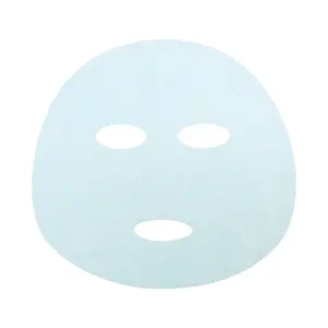 Material de máscara facial impreso color azul Tencel máscara facial hoja azul suave máscara facial