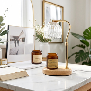 Nouvelle Lampe Chauffe-Cire Créative pour Décoration d'Intérieur, Réglable en Hauteur, Cadeau de Pendaison de Crémaillère, Lampe Chauffe-Cire en Verre Rétro avec Minuteur - Product Image 1