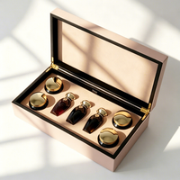 Boîte à cosmétiques en bois personnalisée de luxe, organisateur de rangement pour soins de la peau, lotion, parfum, crème, maquillage, emballage cadeau personnalisé