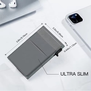 Tc110 đa chức năng co giãn Pocket Mini Snap Pop Up Ví biểu tượng tùy chỉnh tín dụng kinh doanh nhôm RFID chủ thẻ - Product Image 5