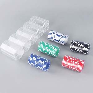 Plastic <b>Poker</b> Chips <b>Set</b> 100pcs, Multicolor Round Game Tokens for Mahjong Table Score Coins and Promotional Gifts - Product Image 2