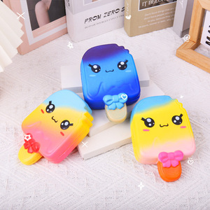 Nouveauté : Jouet anti-stress en PU souple en forme de crème glacée colorée, à récupération lente, adorable jouet de relaxation à presser, unisexe - Product Image 2